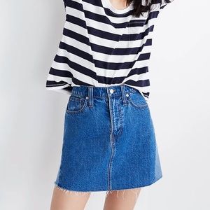 Madewell Rigid A Line Denim Mini Pieced Style